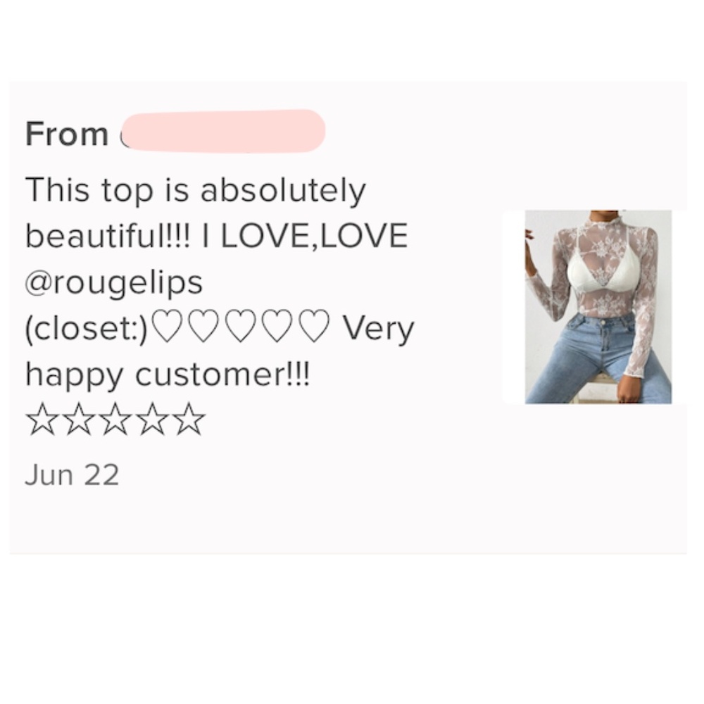 White Lace Sheer Floral Long Sleeve Top Shirt - Picture 8 of 8